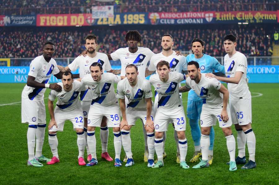 Inter's starting XI before their first game back after the winter break