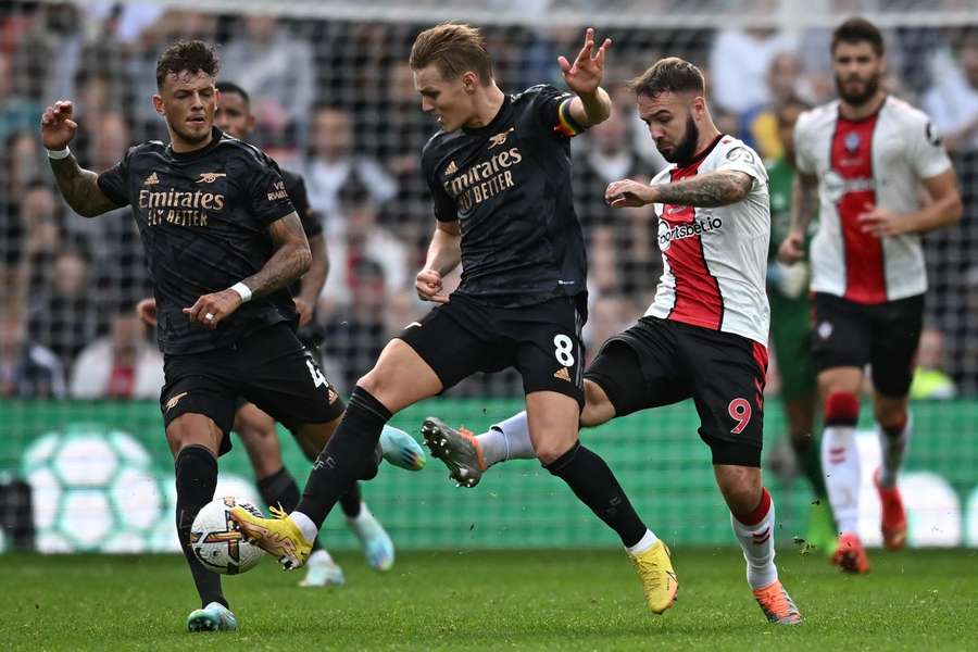 Southampton-Arsenal, Odeegard in azione