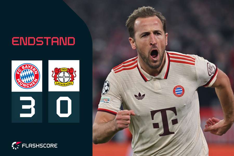 Die Bayern schnappen sich den Hinspielsieg im Achtelfinale gegen Leverkusen.
