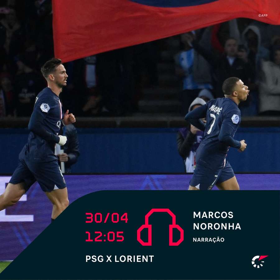 PSG x Lorient terá transmissão em áudio do Flashscore