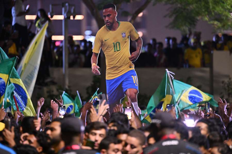 Neymar, muy aclamado por la afición