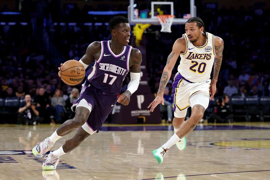 Dennis Schröder, en el partido ante los Lakers