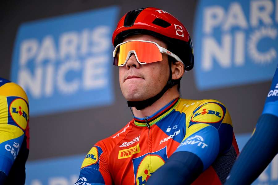 Mads Pedersen took third spot on the second stage of Paris-Nice