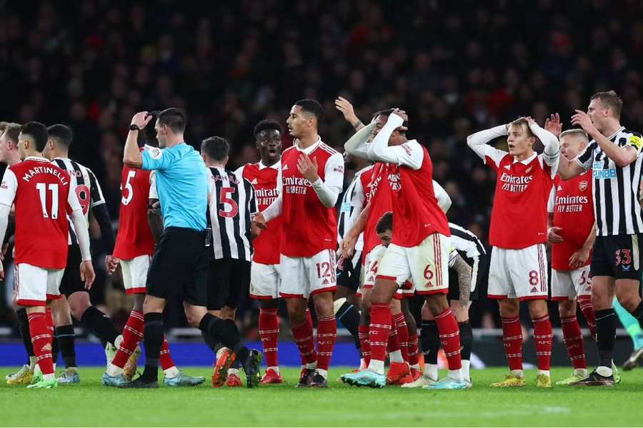 Arsenal charged by FA over player conduct in draw with Newcastle ...