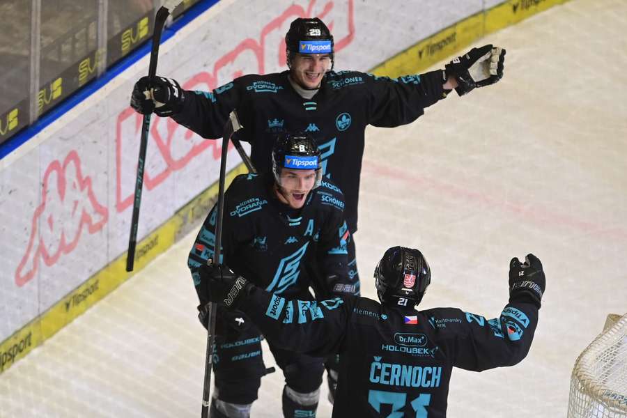 Beránek slaví vítěznou trefu proti Pardubicím. Beránek slaví vítěznou trefu proti Pardubicím.