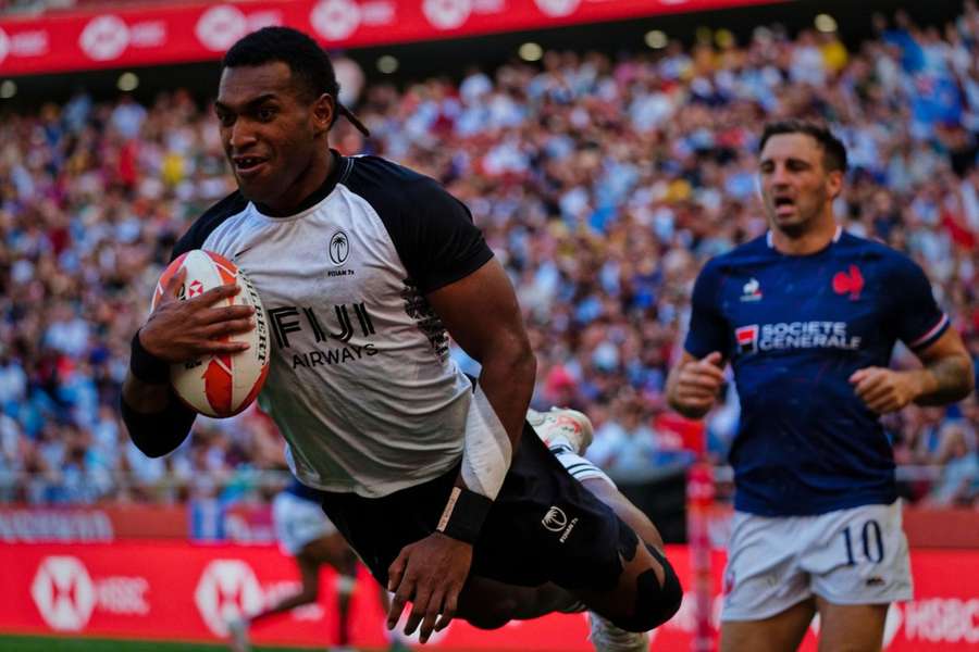 Fiji 7s in action against France