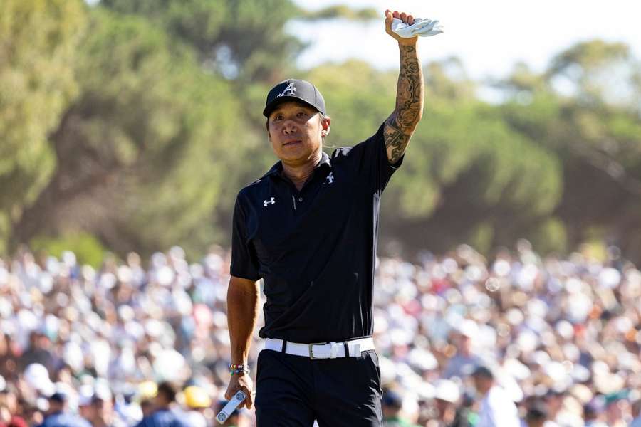 Anthony Kim waves to the fans during the final round of the LIV Golf Adelaide Anthony Kim waves to the fans during the final round of the LIV Golf Adelaide