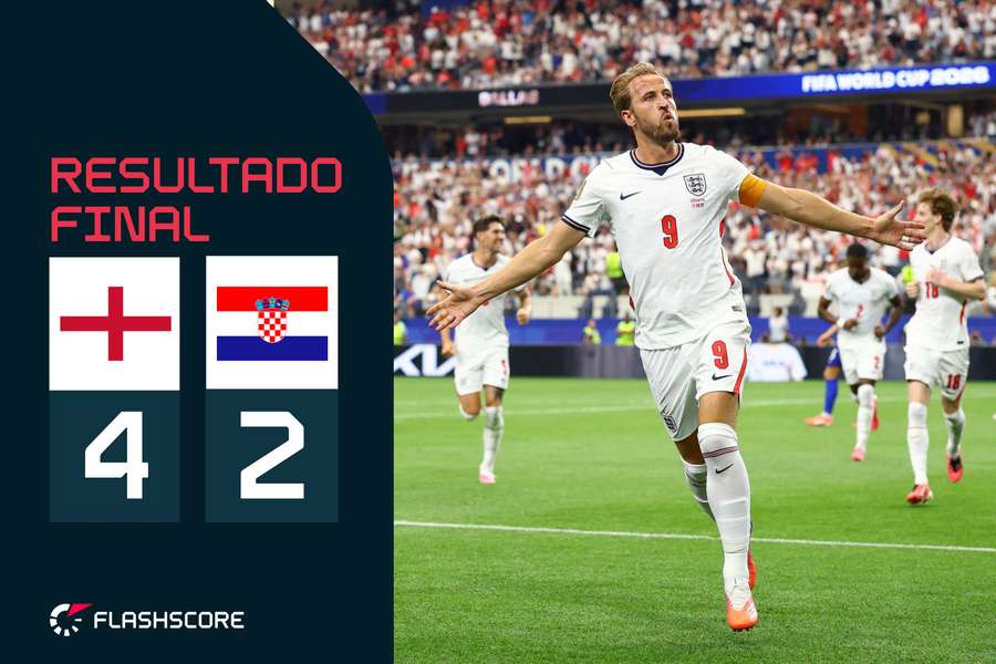 Kane celebra um dos golos Kane celebra um dos golos