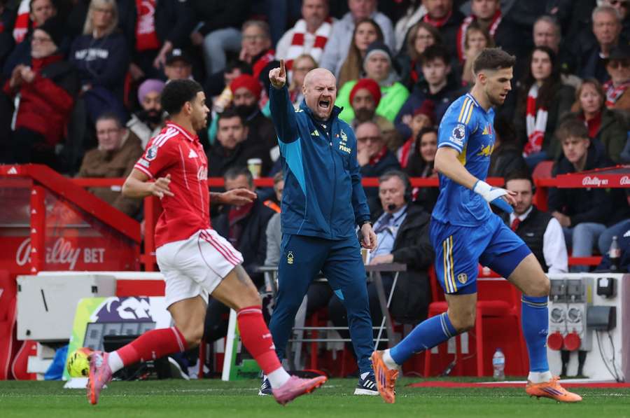 Sean Dyche shouts commands during Nottingham Forest's win over Leeds United Sean Dyche shouts commands during Nottingham Forest's win over Leeds United