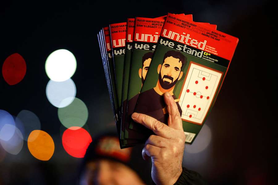 A cartoon of Ruben Amorim on the cover of fanzine 'United We Stand'