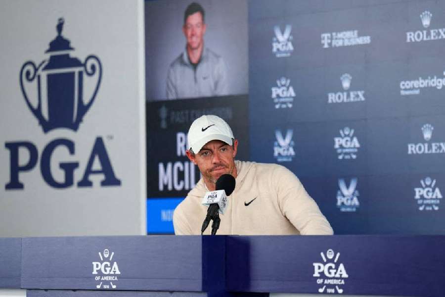 Rory McIlroy na conferência de imprensa de quarta-feira