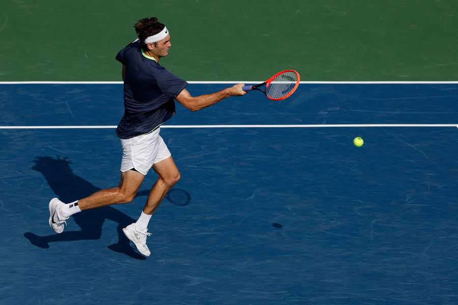 Fritz in action against Murray at Washington 