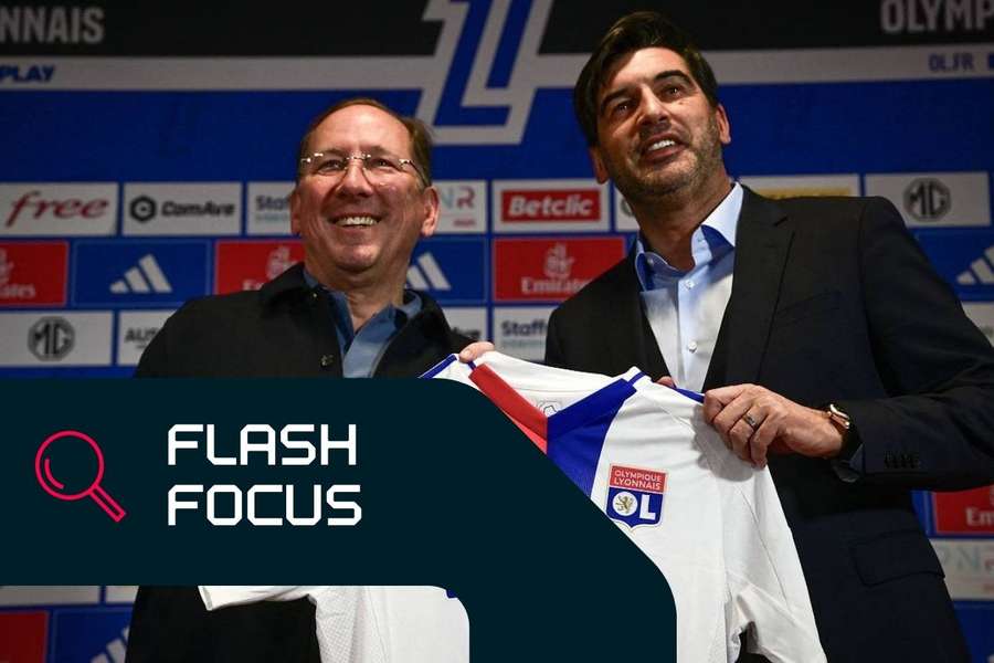 John Textor y Paulo Fonseca, en la presentación del portugués como nuevo entrenador del OL, el 31 de enero.