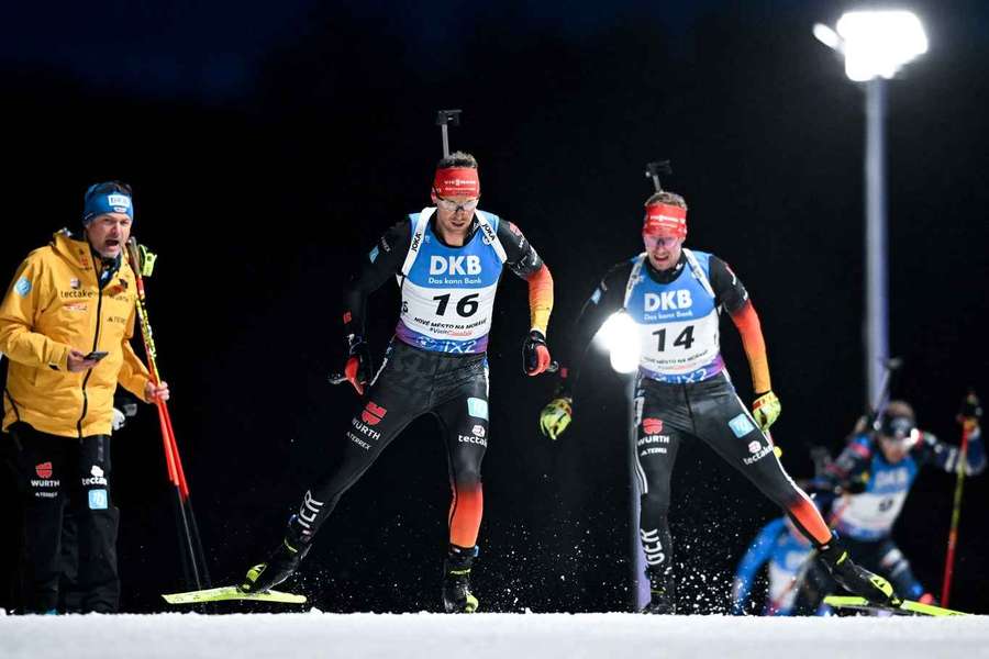 Philipp Nawrath (l.) und Johannes Kühn sind in Kontiolahti auf Wiedergutmachung aus