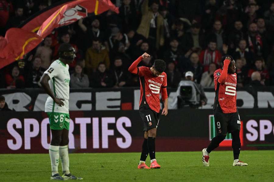 Ludovic Blas, l'homme du match Flashscore, après son but contre l'ASSE. 