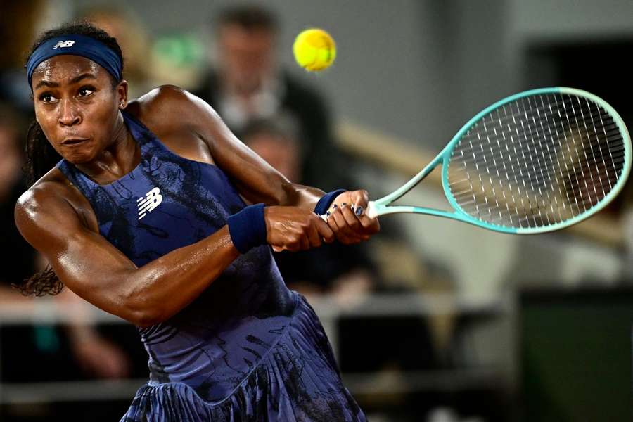 Coco Gauffová v semifinálovém souboji na French Open.