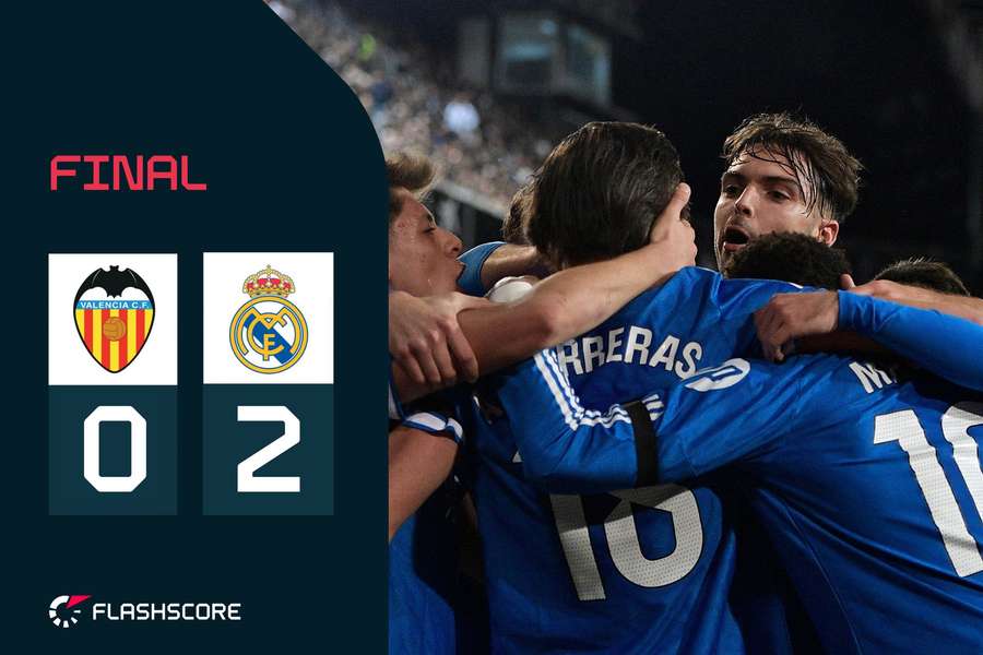 El Valencia-Real Madrid acaba con victoria visitante