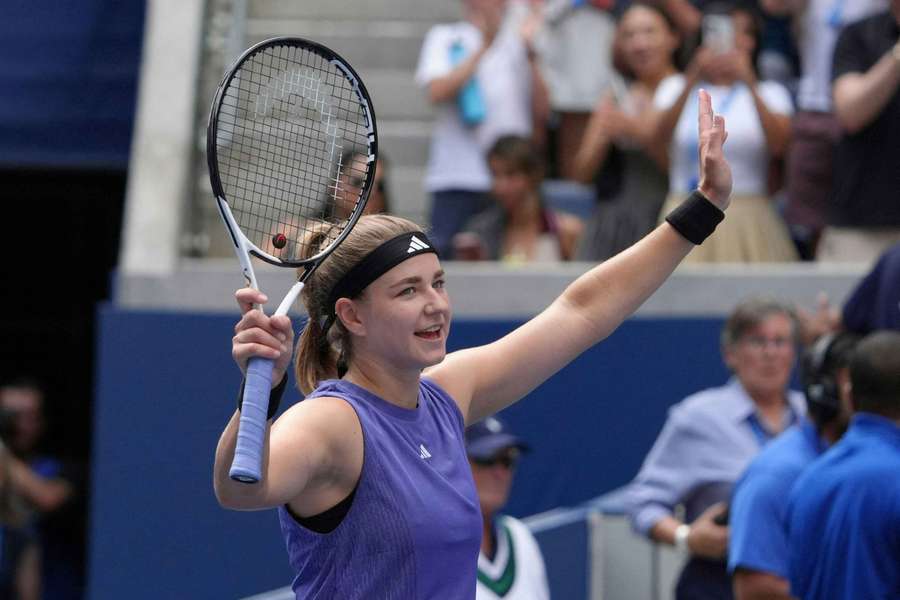 Karolína Muchová po postupu do čtvrtfinále US Open.