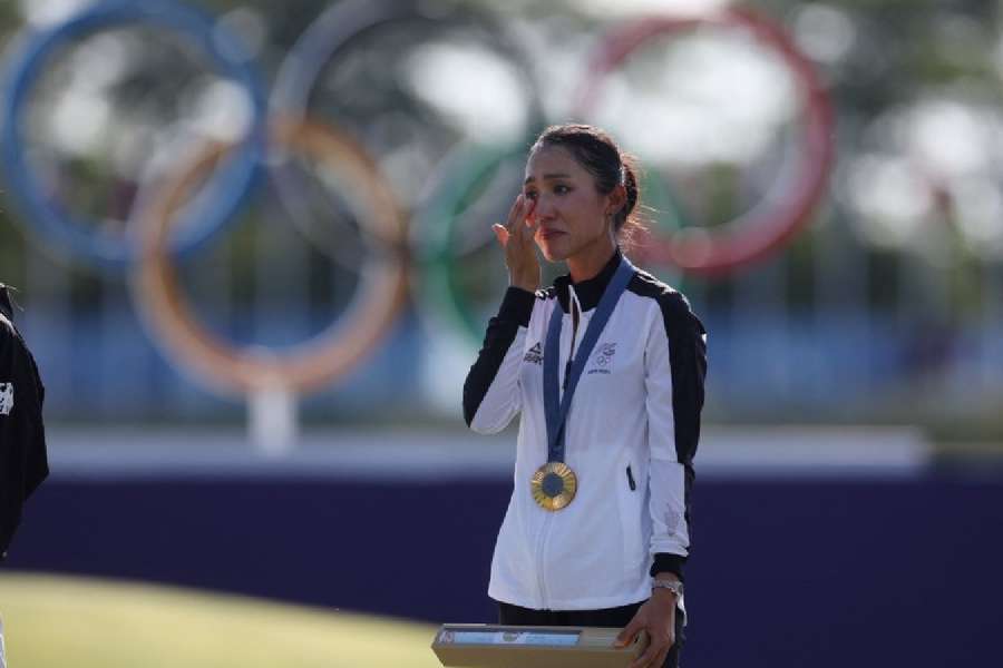 Ko in tears on the podium