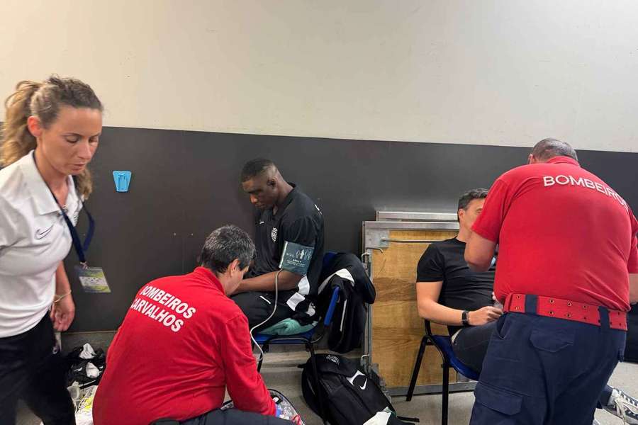 Moga teve de receber assistência hospitalar
