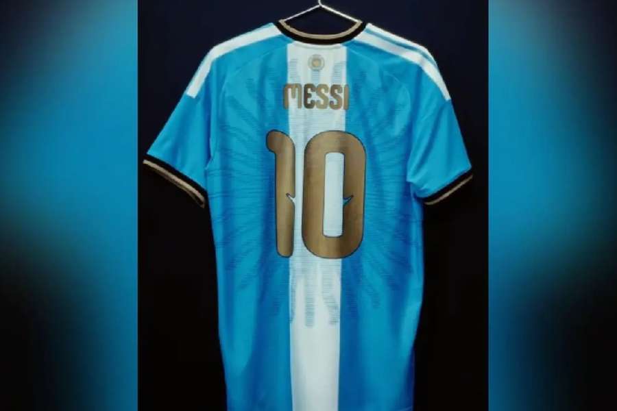 A última camisa de Messi pela seleção argentina A última camisa de Messi pela seleção argentina