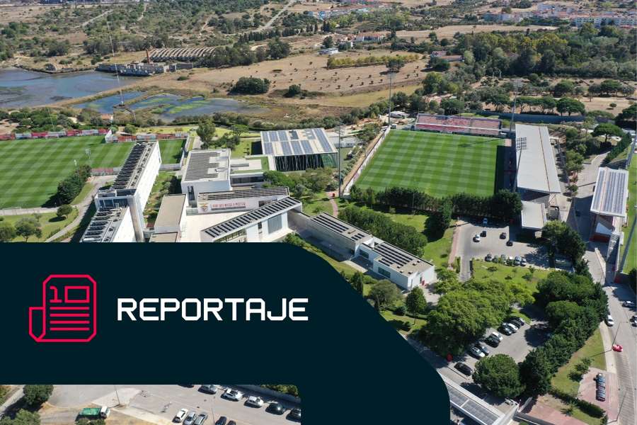 Imagen aérea del Benfica Campus, en Seixal Imagen aérea del Benfica Campus, en Seixal