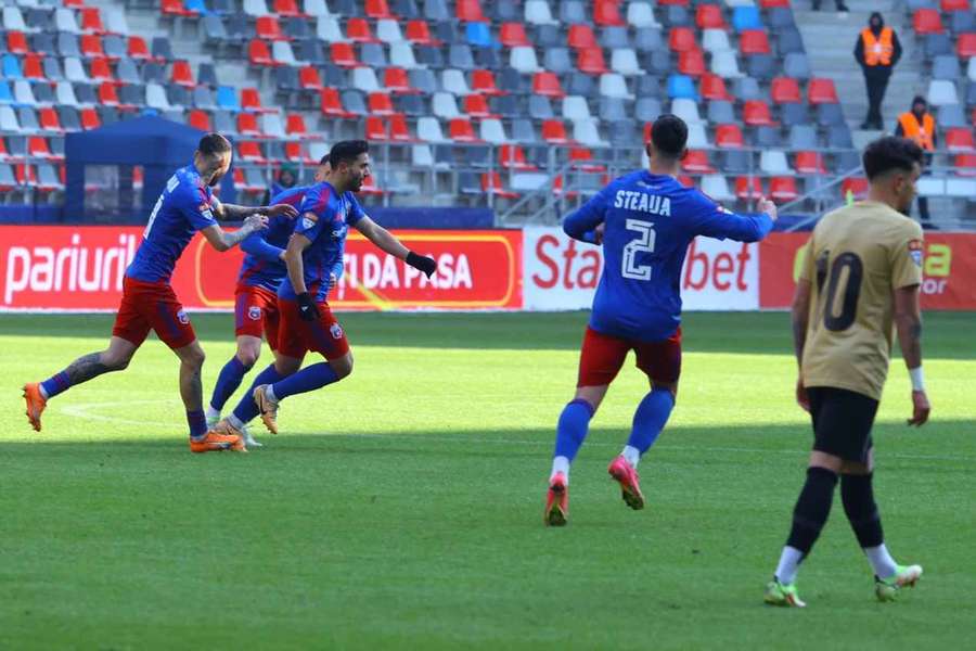 Steaua învinge Voluntari cu 3-2 în Ghencea, în etapa 3 din play-off-ul Ligii a 2-a