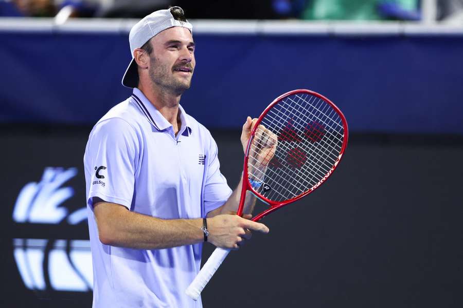 Tommy Paul à Delray Beach samedi. Tommy Paul à Delray Beach samedi.