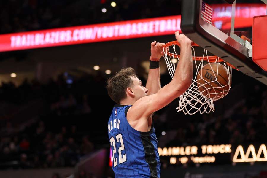 Franz Wagner beim Dunk: Seine 24 Punkte waren bei Weitem nicht genug