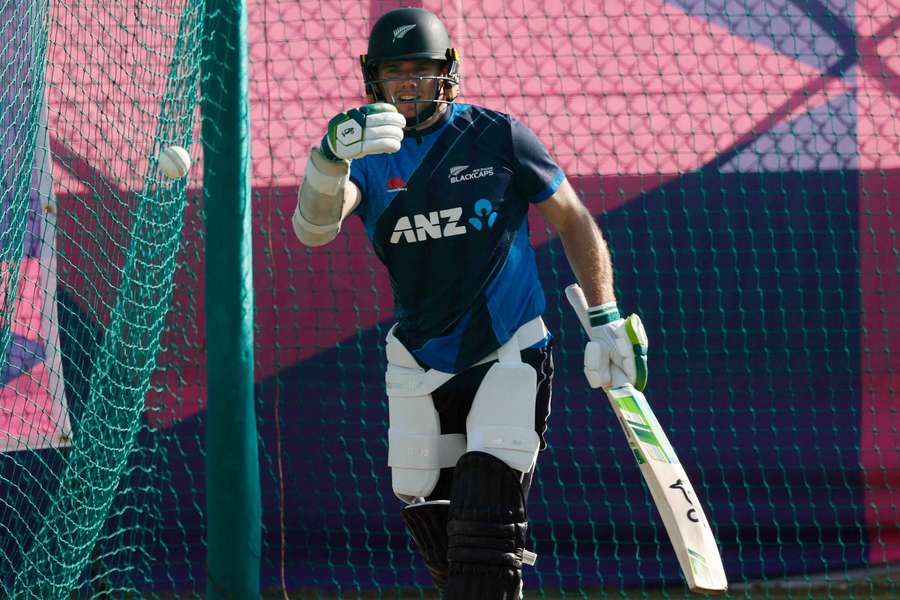 Tom Latham in the nets