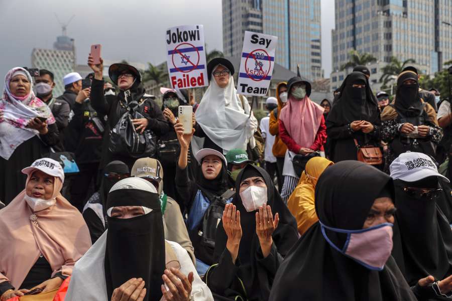 In Indonesië waren er felle protesten tegen de deelname van Israël aan het WK