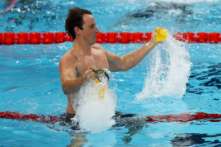 Cameron McEvoy celebrates his win