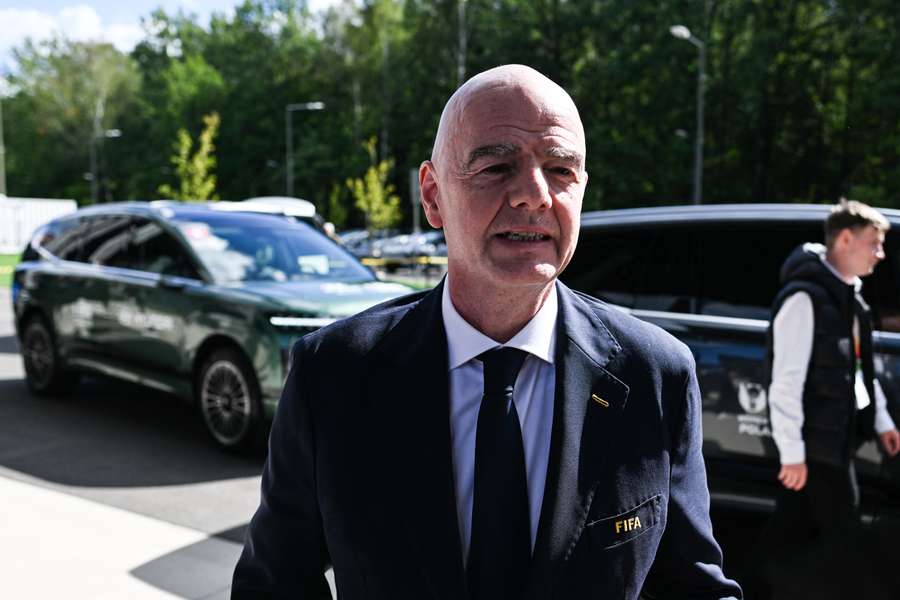 Gianni Infantino arrives at the FIFA U-20 Women's World Cup in Poland Gianni Infantino arrives at the FIFA U-20 Women's World Cup in Poland