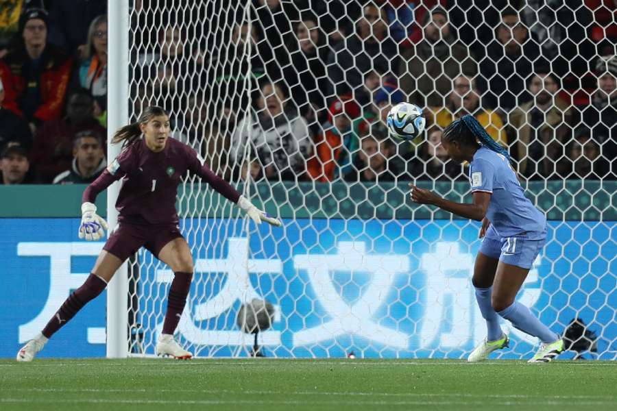 Kadidiatou Diani of France scores the game's first goal