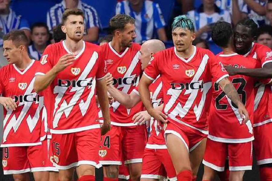 Rayo Vallecano celebrate goal