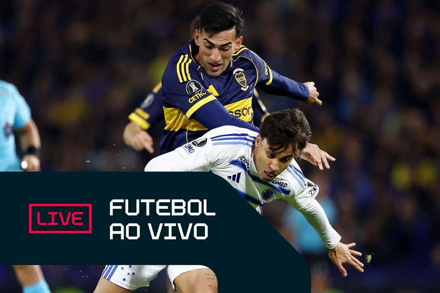 Di Lollo e Kaio Jorge em Boca Juniors x Cruzeiro, pela Libertadores
