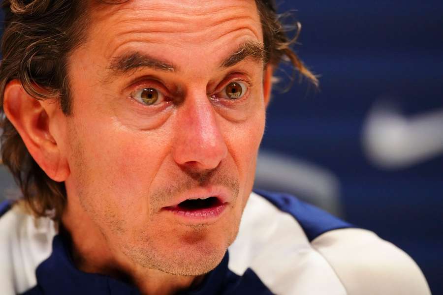 Thomas Frank during his weekly press conference