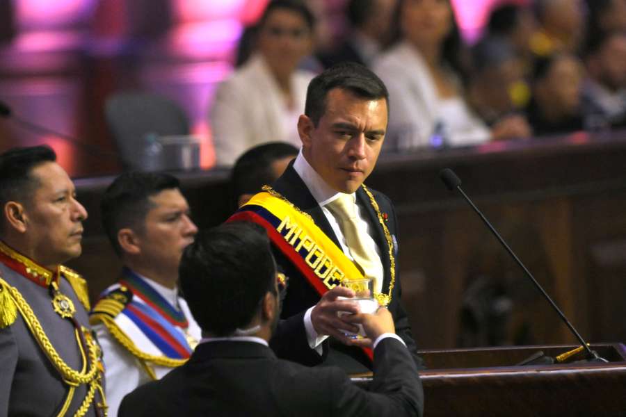 El presidente de Ecuador, en un acto público