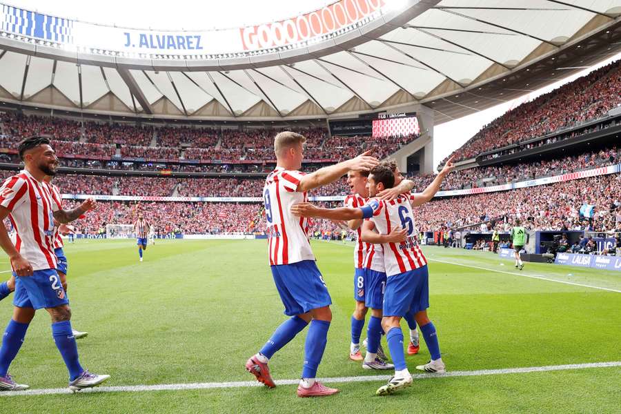 L'Atlético en pleine célébration.