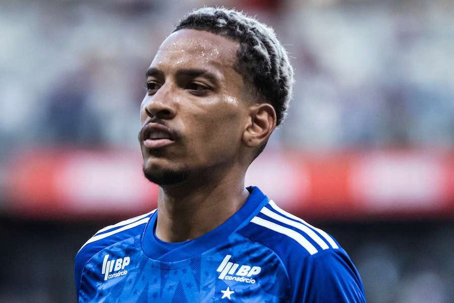 Matheus Pereira no último jogo do Cruzeiro
