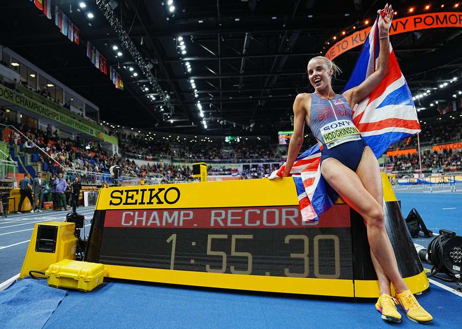 Hodgkinson celebrates