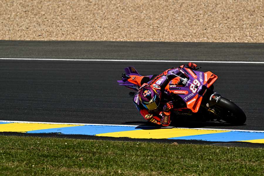 Jorge Martin in action during qualifying in France