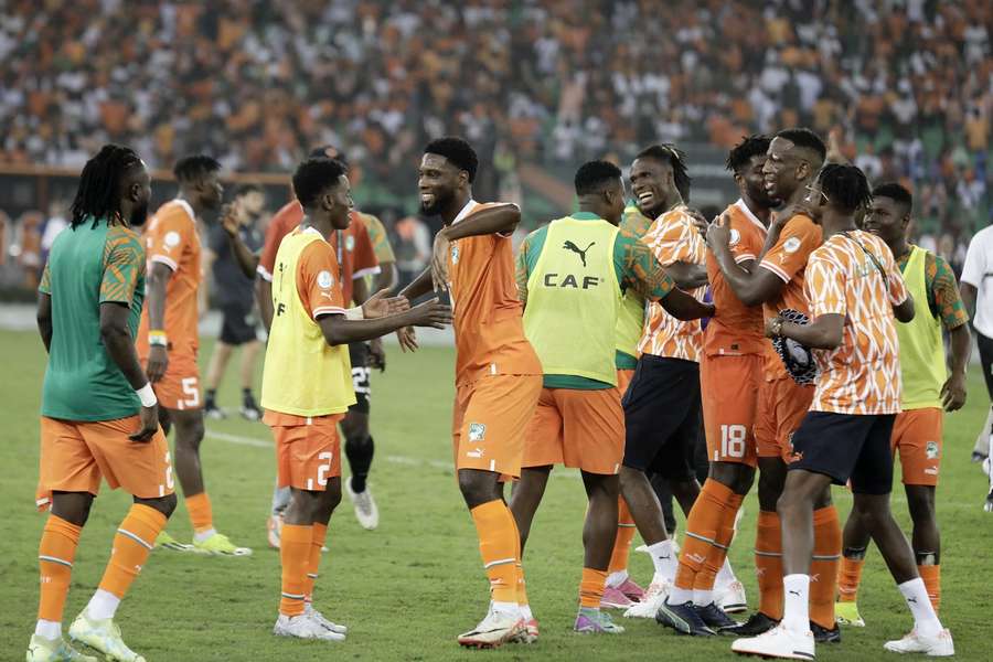 Ivory Coast celebrate in the semi-final