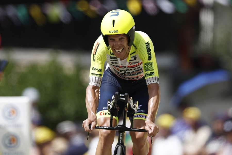 Rui Costa in action at stage 16 of Tour De France in July 