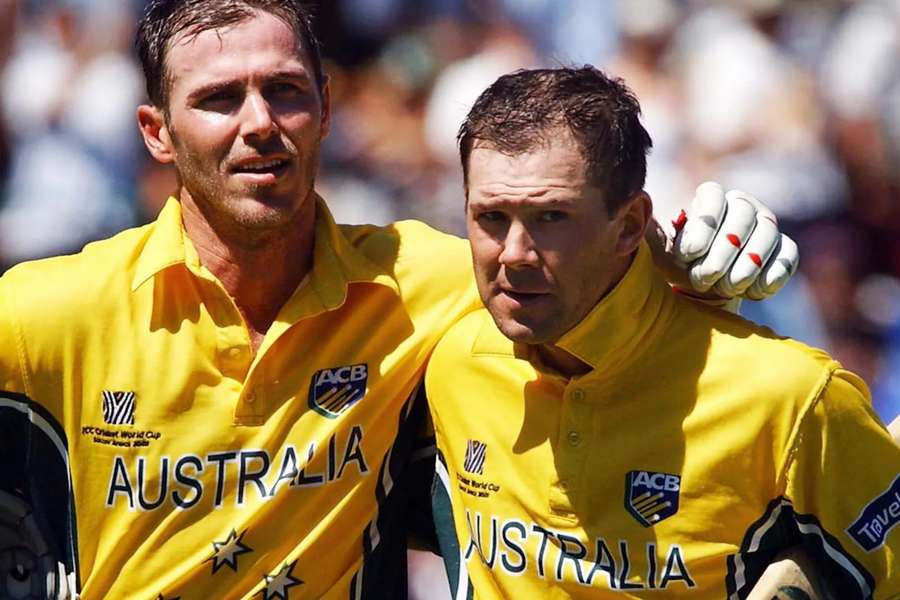 Damien Martyn photographed with teammate Ricky Ponting at the 2003 ICC World Cup. Damien Martyn photographed with teammate Ricky Ponting at the 2003 ICC World Cup.