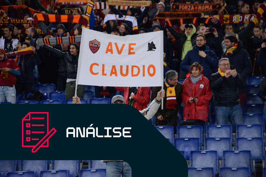 Os adeptos da Roma com o seu último imperador Claudio Ranieri