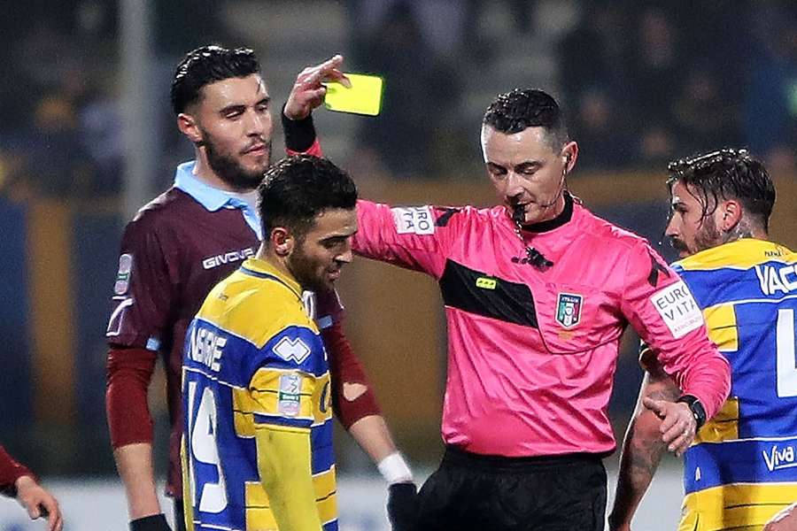 Riccardo Pinzani ai tempi in cui arbitrava