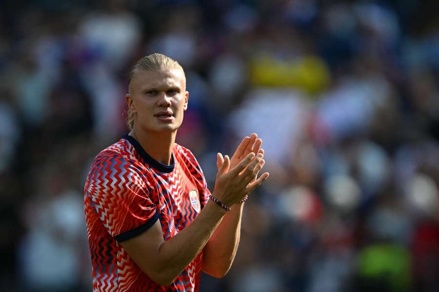 Haaland não foi a campo contra a seleção francesa