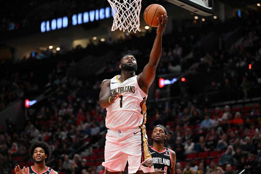 Zion Williamson in action for the Pelicans