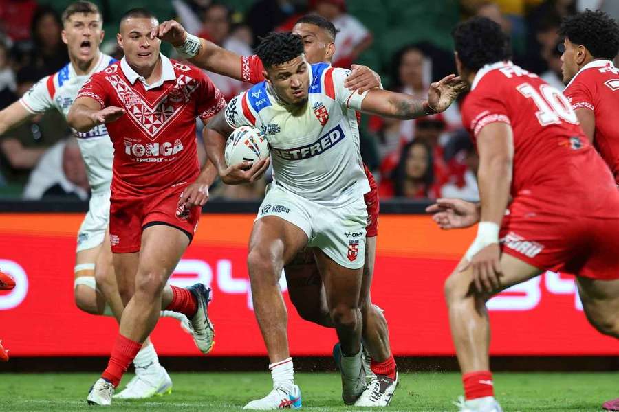 England in action against Tonga